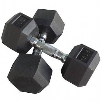 Hex Rubber Dumbbell