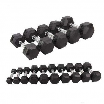 Hex Rubber Dumbbell