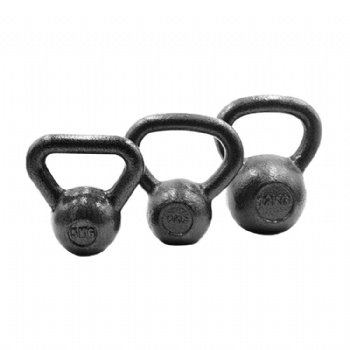 Black Cast Iron Kettlebell Set
