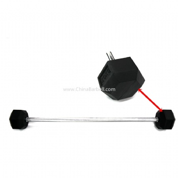 Hex End  Rubber Fix Barbell—Straight Bar -CB-DB033
