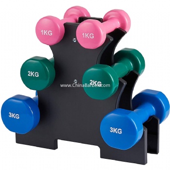 Vinyl/Neoprene Dipping Dumbbell Set - CB-DB055