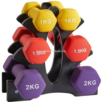 Vinyl/Neoprene Dipping Dumbbell Set - CB-DB056