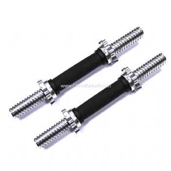 Chrome Threaded Bar With Rubber Grip - CB-BR002